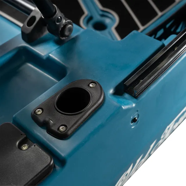 Closeup of rod holder on Old Town Sportsman 120 Pro