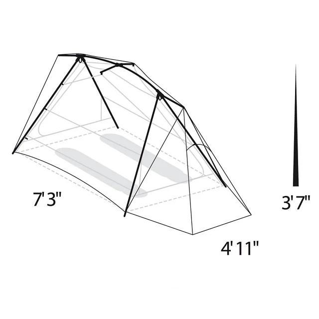Timberline SQ 2XT tent spec diagram