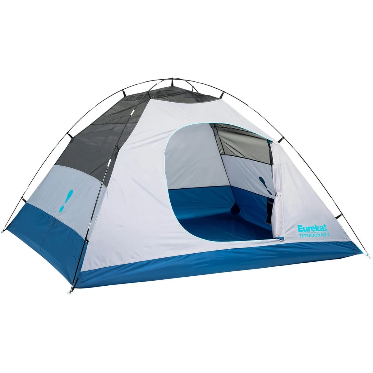 Tetragon NX 2 person tent rainfly off with door open