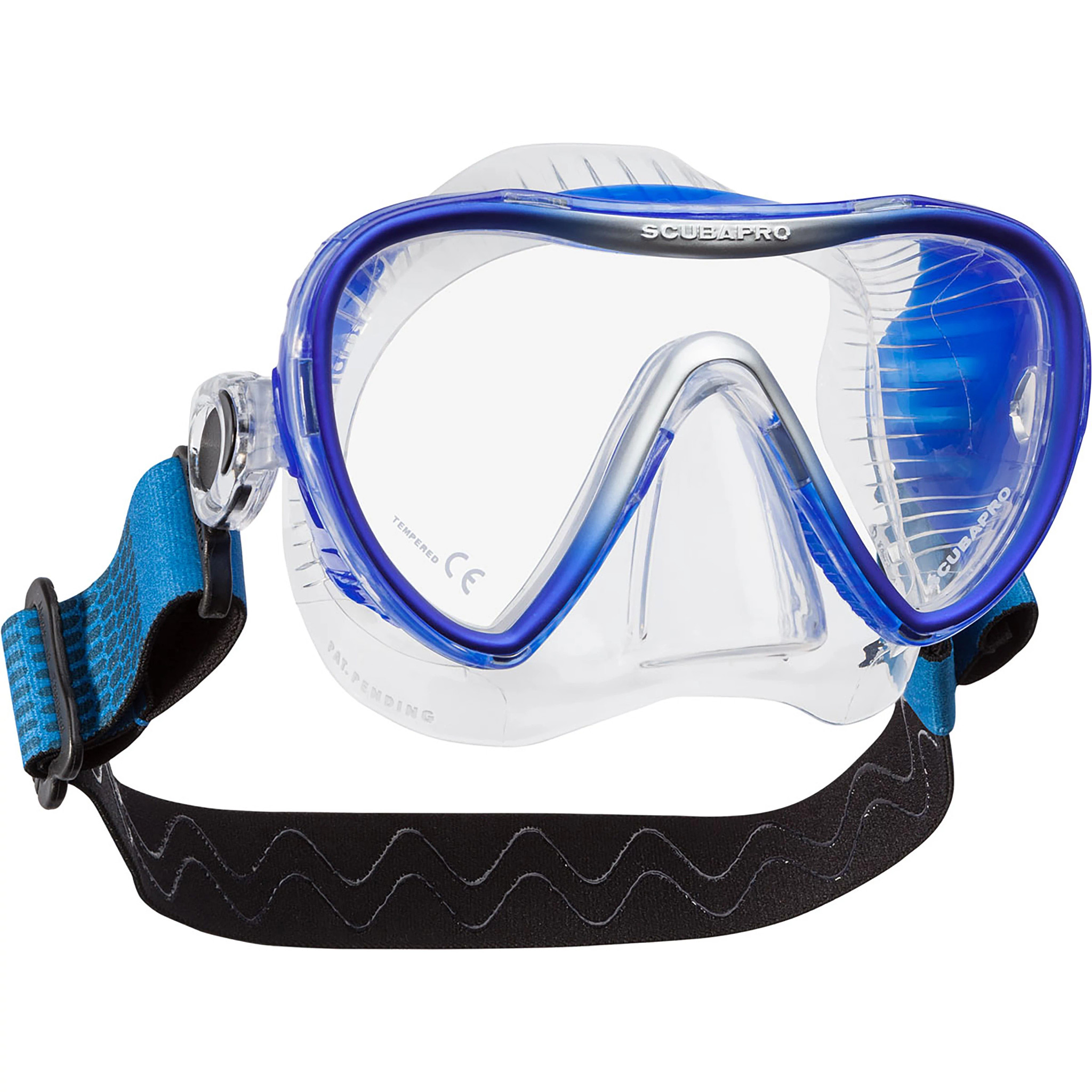 Synergy 2 Trufit Dive Mask, Clear/Blue-Silver