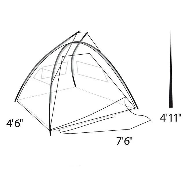 Solar Shade  - Medium Cabana Spec Diagram