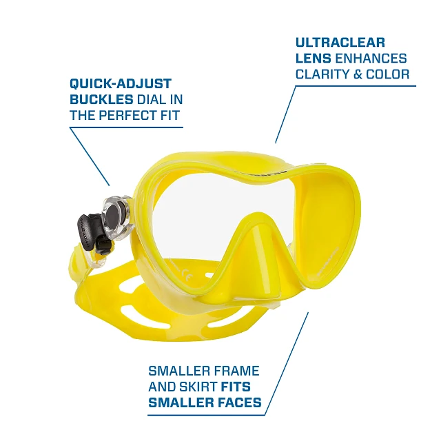 Trinidad 3 Dive Mask, Yellow - SCUBAPRO