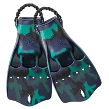 Jet Fin w/ Spring Heel Strap, Dark Blue Camo