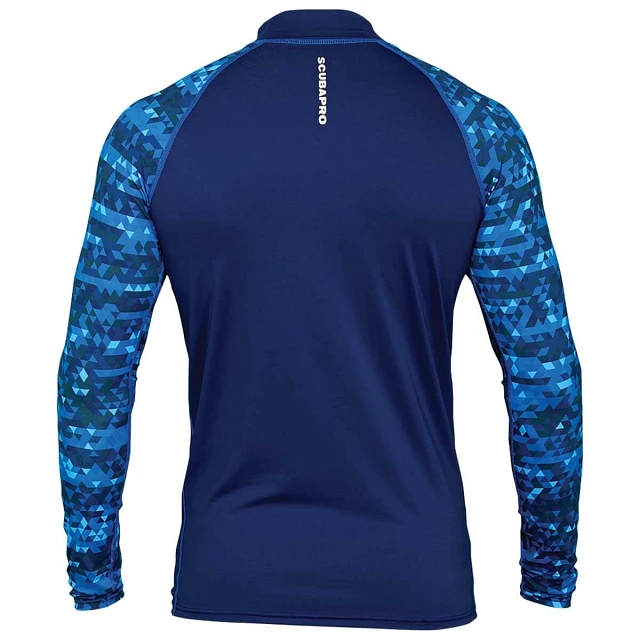 Light Blue Long-Sleeve Swim Shirts for Big & Tall Men H2O Sport Tech.
