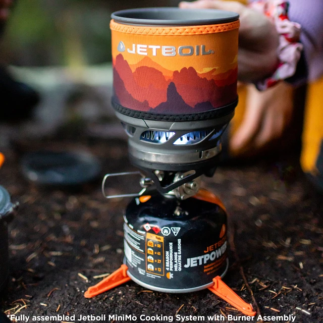 Fully assembled Jetboil MiniMo with Burner Assembly