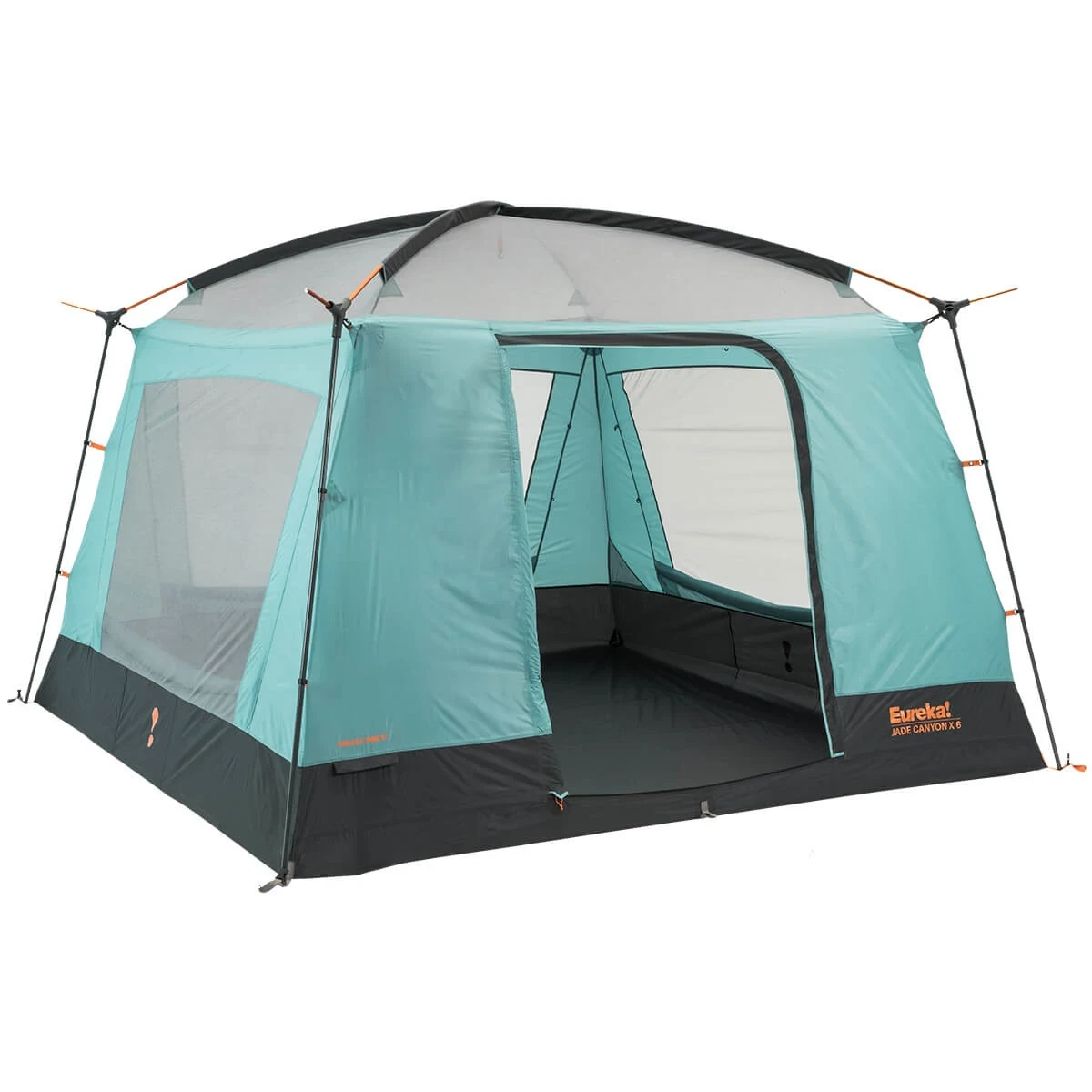 Jade Canyon X6 tent with rainfly off and door open