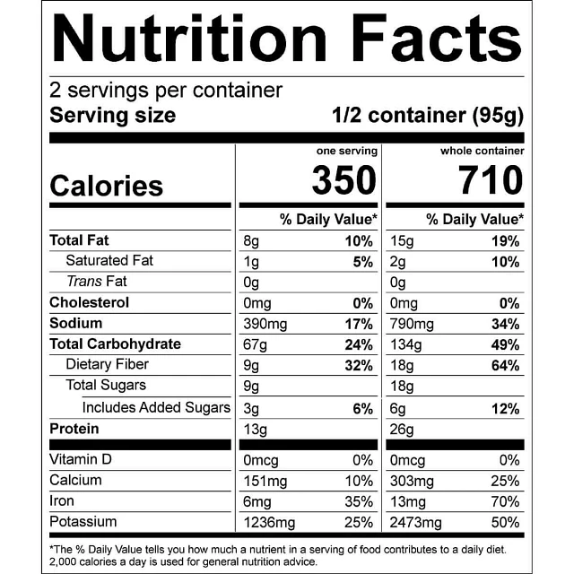 Good To-Go Mexican Quinoa Bowl Nutritional Info