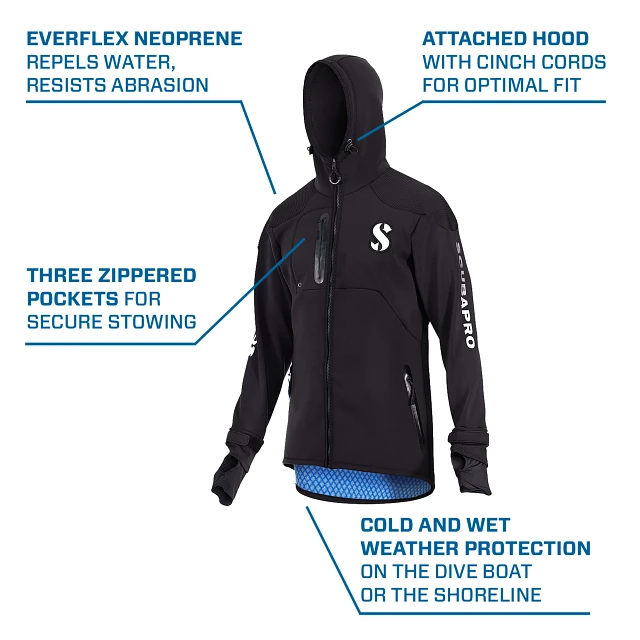 Neoprene hooded hot sale jacket