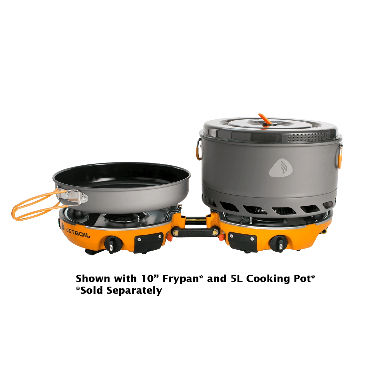 Shown with 10" frypan and 5L cooking pot (both sold separately)