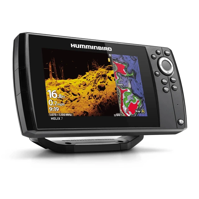 HELIX 7 CHIRP MSI GPS G3 NAV right angled view