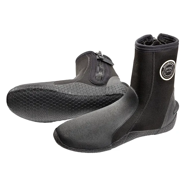 Escarpín Base Boot, 4mm, Negro, 3XL - Vista frontal y vista de la suela