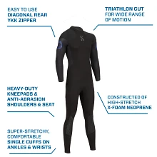 Oneflex Steamer, Back Zip, Men, 3mm, L - SCUBAPRO Oneflex Steamer, Back Zip, Men, 3mm, L - SCUBAPRO