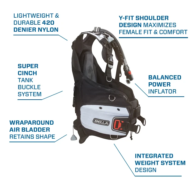 Bella BCD, w/ BPI, White, XS - SCUBAPRO Bella BCD, w/ BPI, White, XS - SCUBAPRO