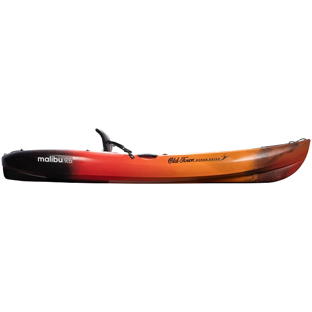 Old Town Ocean Kayak Malibu 9.5 lava Recreational Kayak - Side View