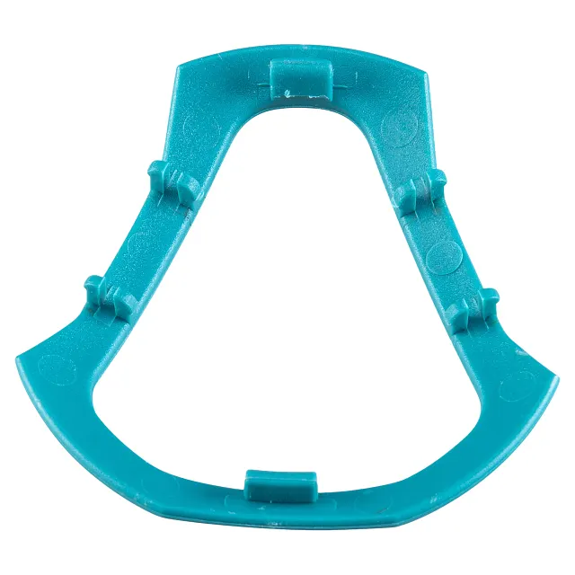 Rückansicht eines türkisfarbenen C370‑Farbrahmenzubehörs auf weißem Hintergrund.