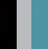 Schwarz/Silber/Türkisblau
