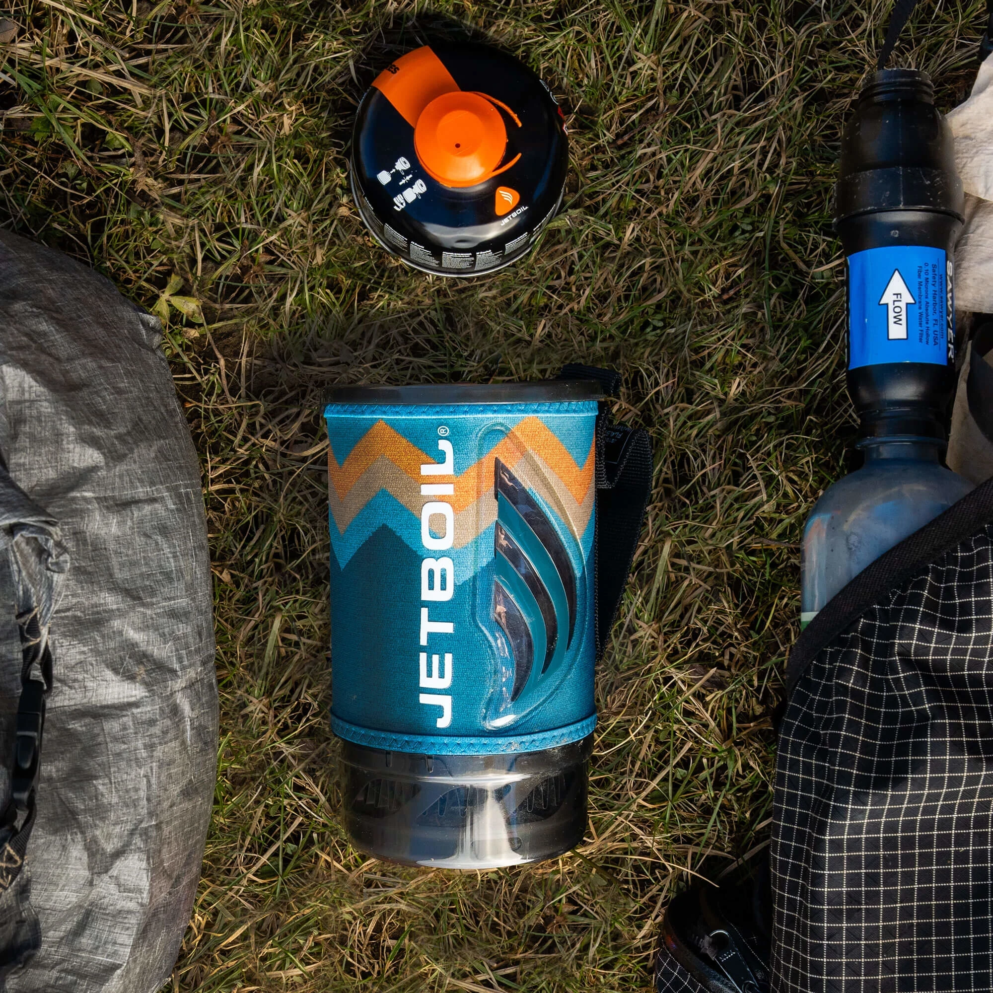 Flat image of the Jetboil Flash Cooking System - Mountain Stripes