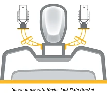 Illustration showing brackets mounted to boat