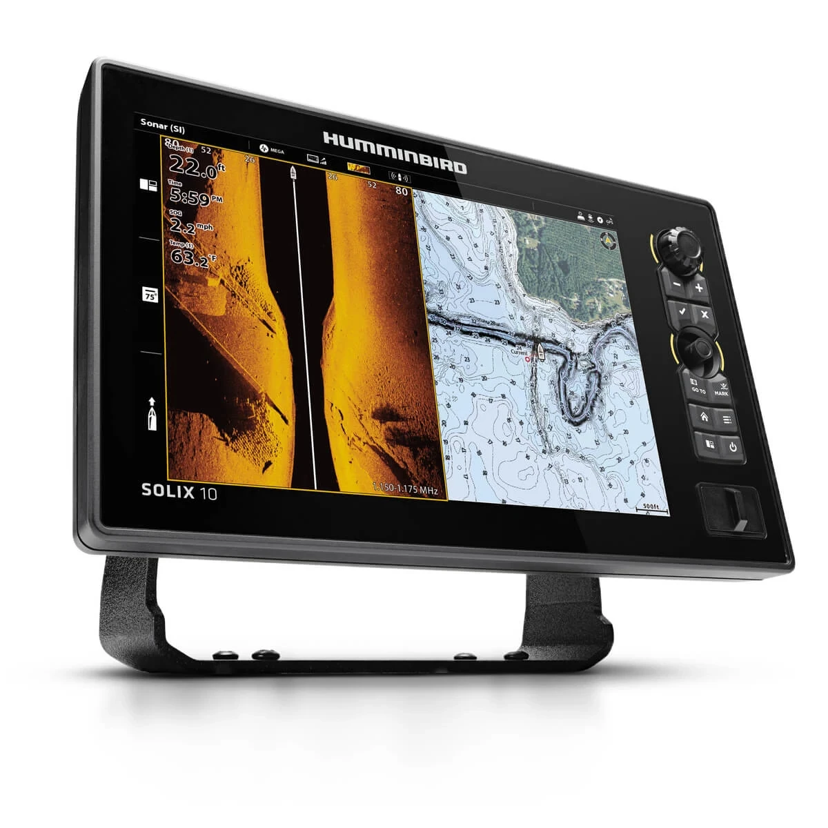 SOLIX 10 CHIRP MEGA Side Imaging GPS G2 front-side Side Imaging view