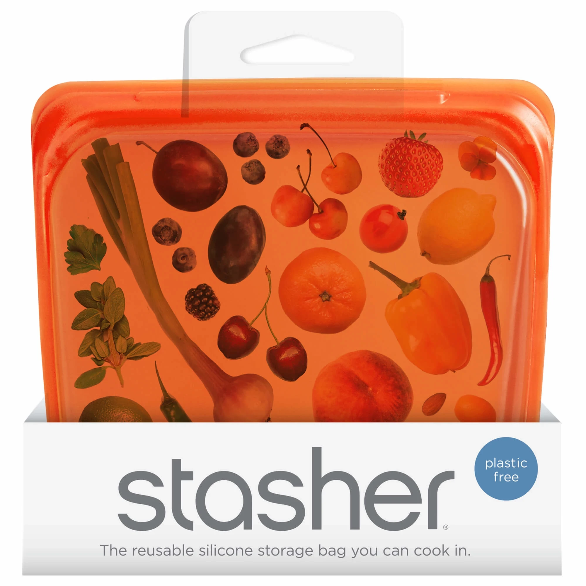 Citrus Stasher Sandwich Bag in product packaging