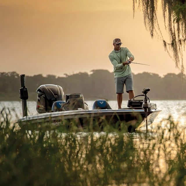 Ultrex mounted to the bow of a bass boat