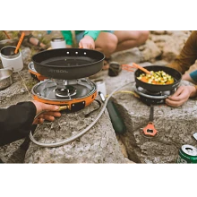 Cooking with HalfGen stoves linked together