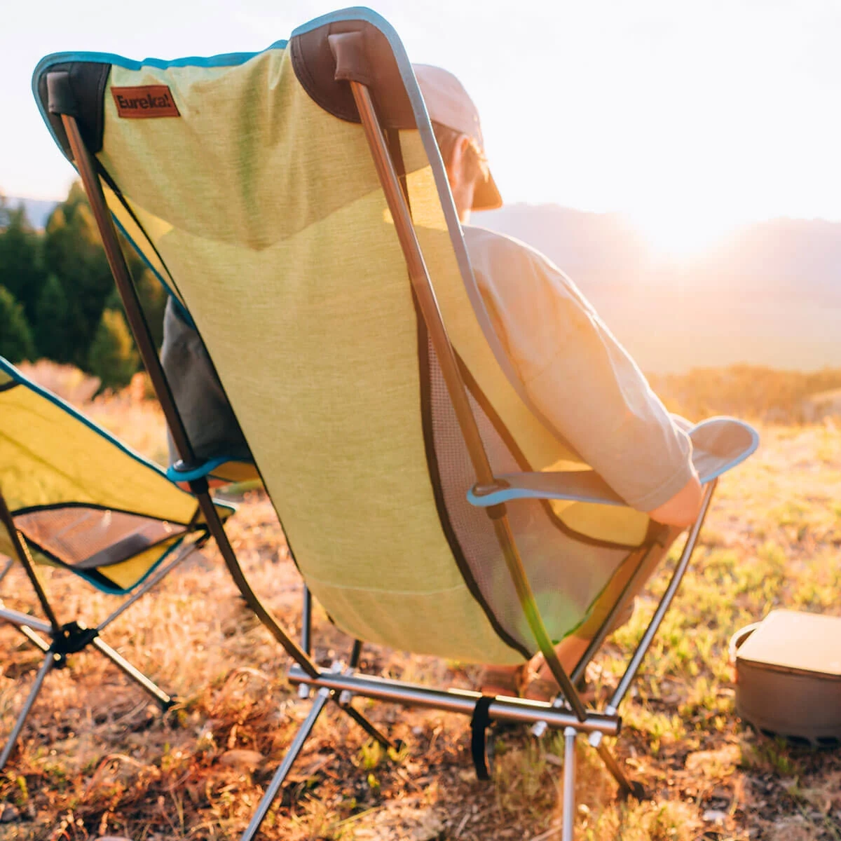 Outside Sitting in the Eureka! Tagalong Highback Camp Chair enjoying a beautiful sunrise