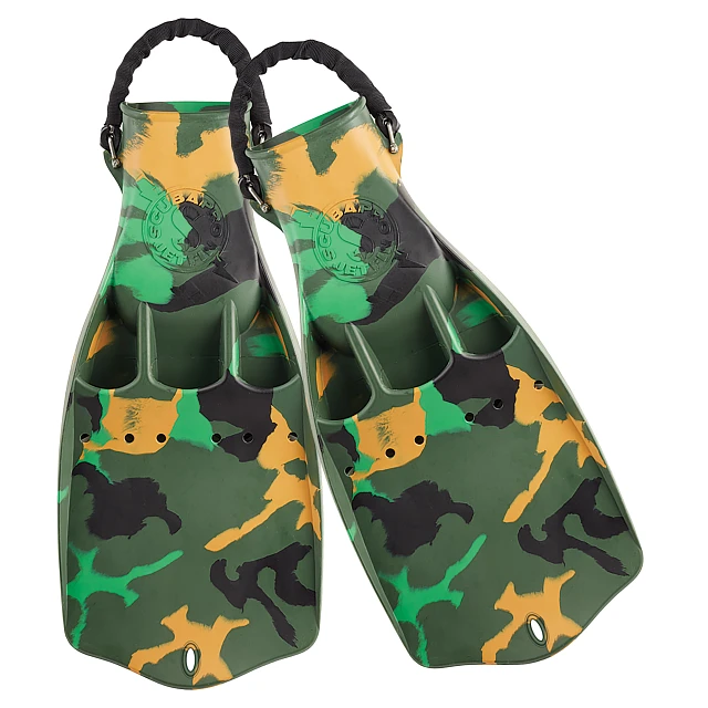 Jet Fin w/ Spring Heel Strap, Green Camo, M - SCUBAPRO Jet Fin w/ Spring Heel Strap, Green Camo, M - SCUBAPRO
