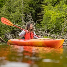 Paddling in the Old Town Loon 126 recreational kayak