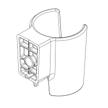 ICE Shuttle Rod Holder - back view right angle