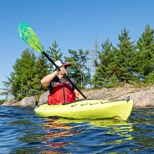 Paddling in the Old Town Loon 120 recreational kayak