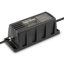 Precision On-Board 1 bank x 6 amp Battery Charger shown at angle