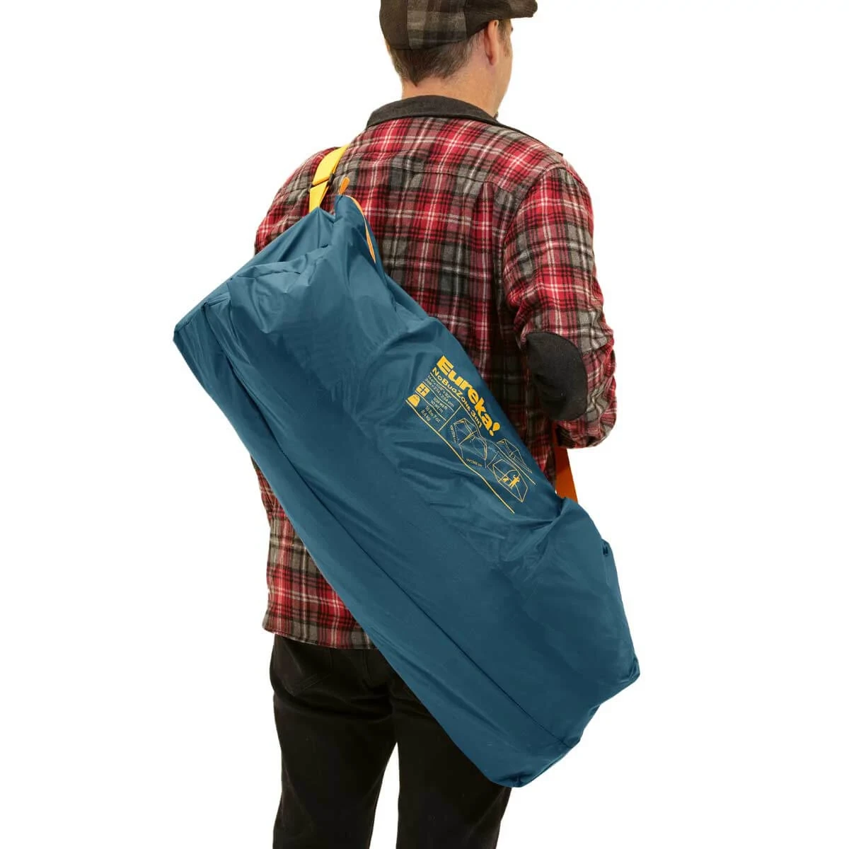 Person carrying packed NoBugZone 3-in-1 Screen House