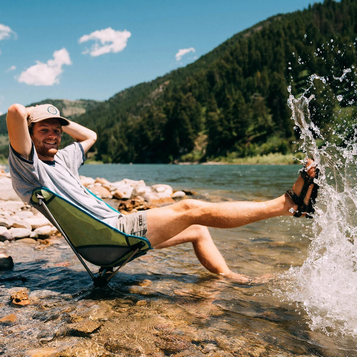 Kicking back in the Eureka! Tagalong Lite Camp Chair