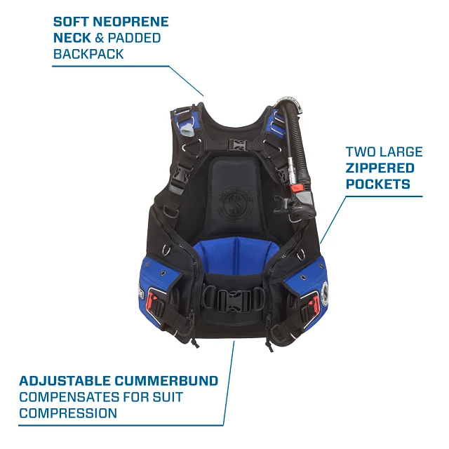Glide BCD, w/ AIR2, Blue, S - SCUBAPRO Glide BCD, w/ AIR2, Blue, S - SCUBAPRO
