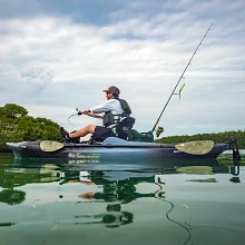 Fishing from the Old Town Sportsman BigWater ePDL+ 132 fishing kayak