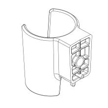 ICE Shuttle Rod Holder - back view left angle