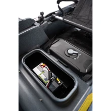 Integrated under-seat battery storage with pre-wired connections