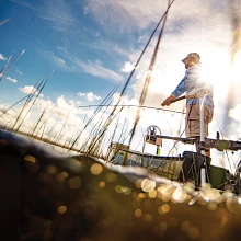 Riptide Transom trolling motor in use