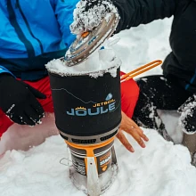 Close up of melting snow with the Joule Cooking System