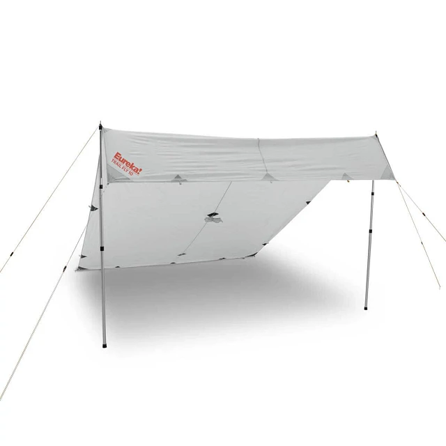 Trail Fly 10 pitch configuration option for shelter and shade. Poles sold separately.