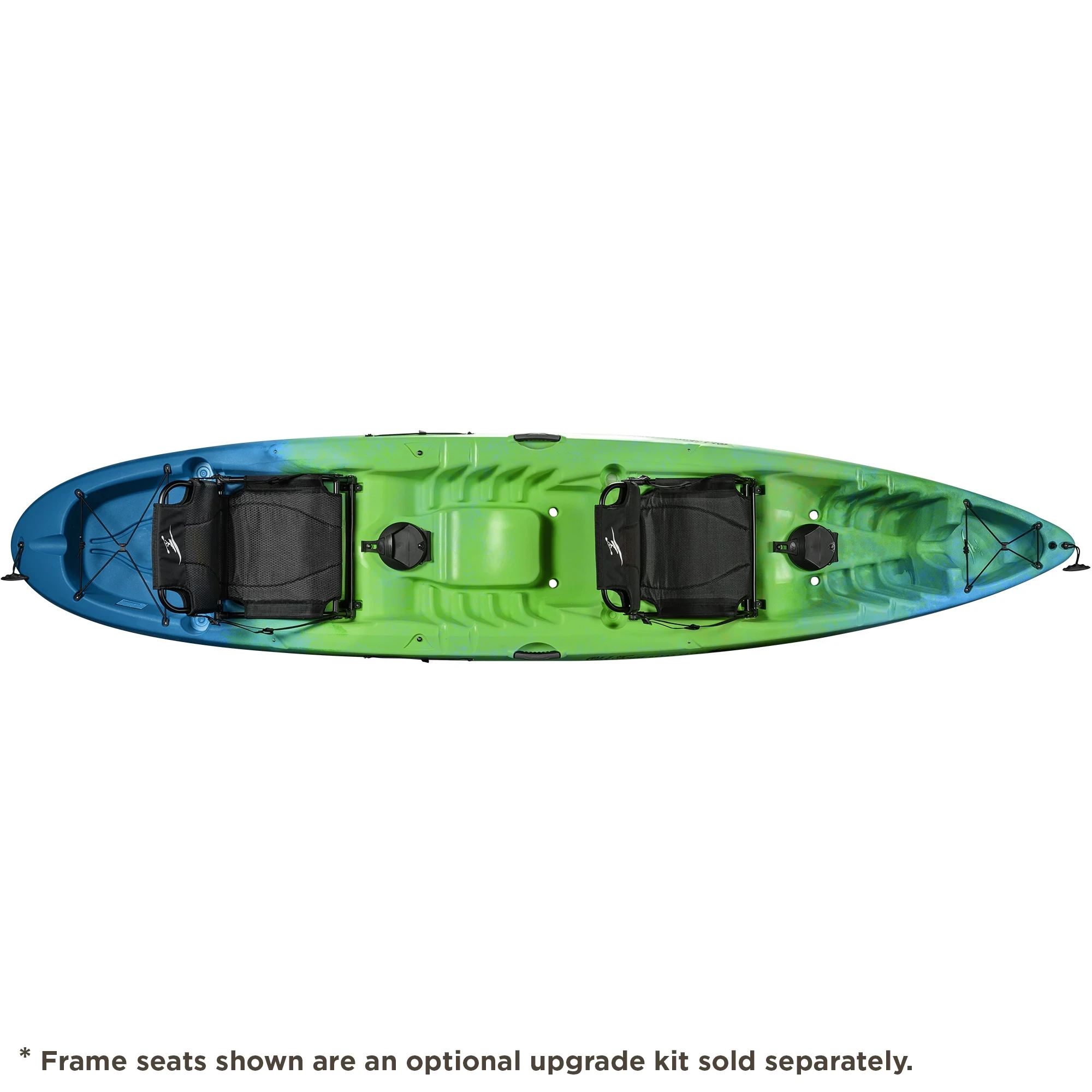 Ocean Kayak Malibu Two XL - Ahi - Top View with frame seat upgrade