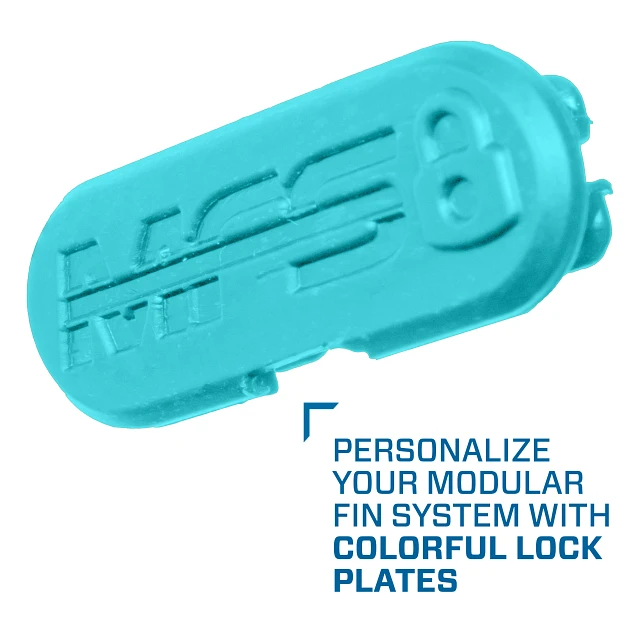 Modular Fin System Lock Plate Set, Turquoise