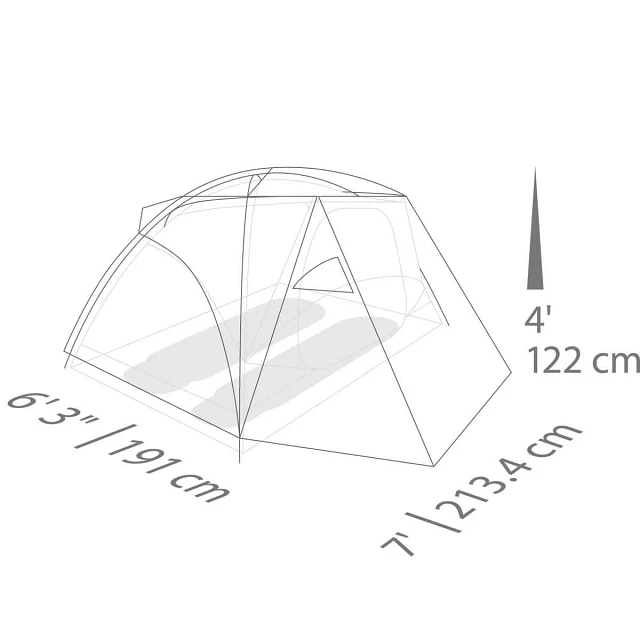Suite Dream 2 Person Tent spec diagram