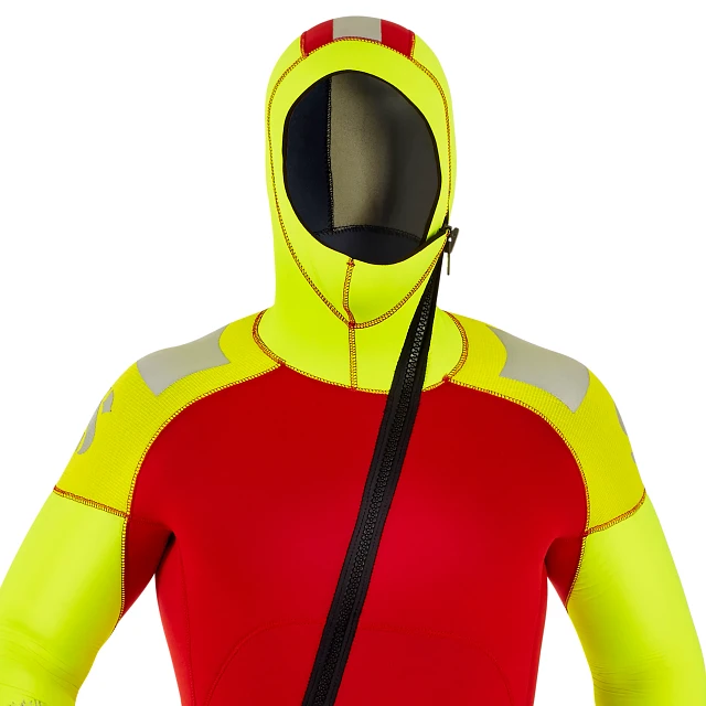 Oneflex Search and Rescue Hooded Steamer, Men, 7mm, Red Oneflex Search and Rescue Hooded Steamer, Men, 7mm, Red
