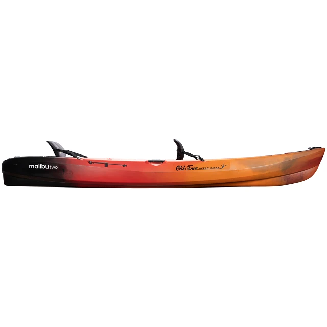 Old Town Ocean Kayak Malibu Two Lava Recreational Kayak - Side View