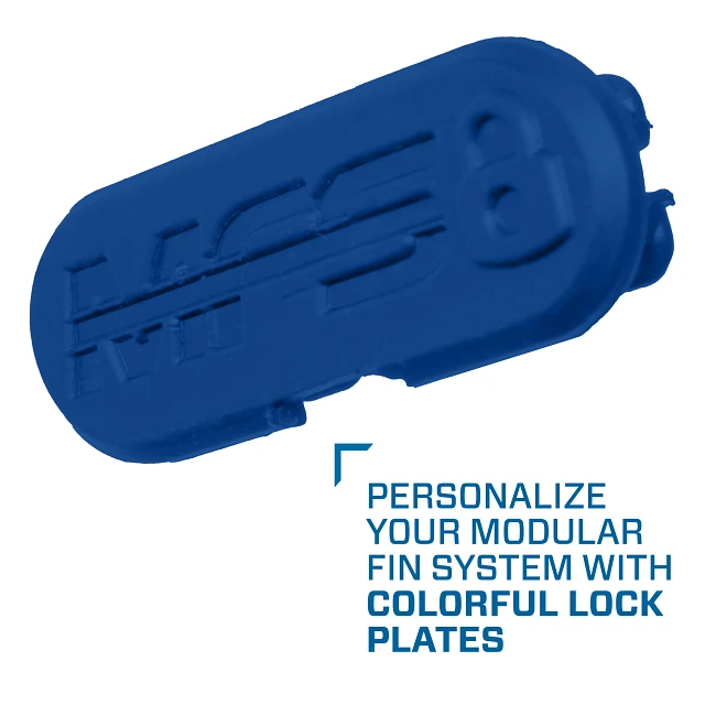 Modular Fin System Lock Plate Set, Blue