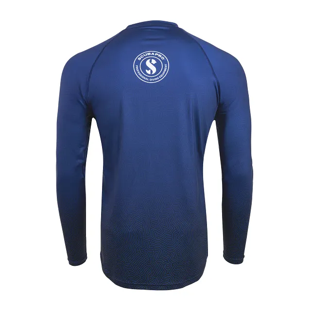 UPF 50 T-Flex Loose-Fit Rash Guard, Long Sleeve, Men, Marine