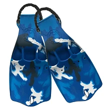 Jet Fin w/ Spring Heel Strap, Blue Camo