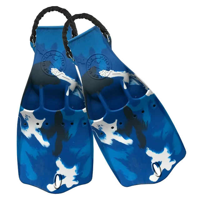 Jet Fin w/ Spring Heel Strap, Blue Camo